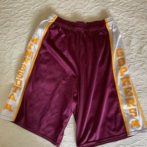 MINNESOTA GOPHERS Maroon Gold & White Athletic Shorts Men’s Large